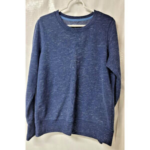 Tek Gear Women Size L Blue Ultrasoft Fleece‎ Scoop Neck Long Sleeve Pullover